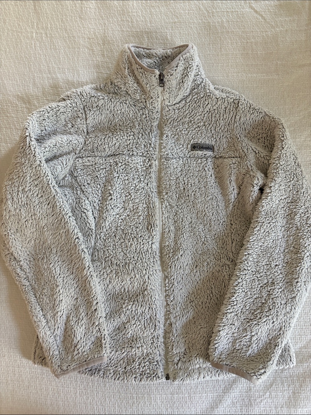 Columbia Women's Light Gray Sherpa Teddy Jacket